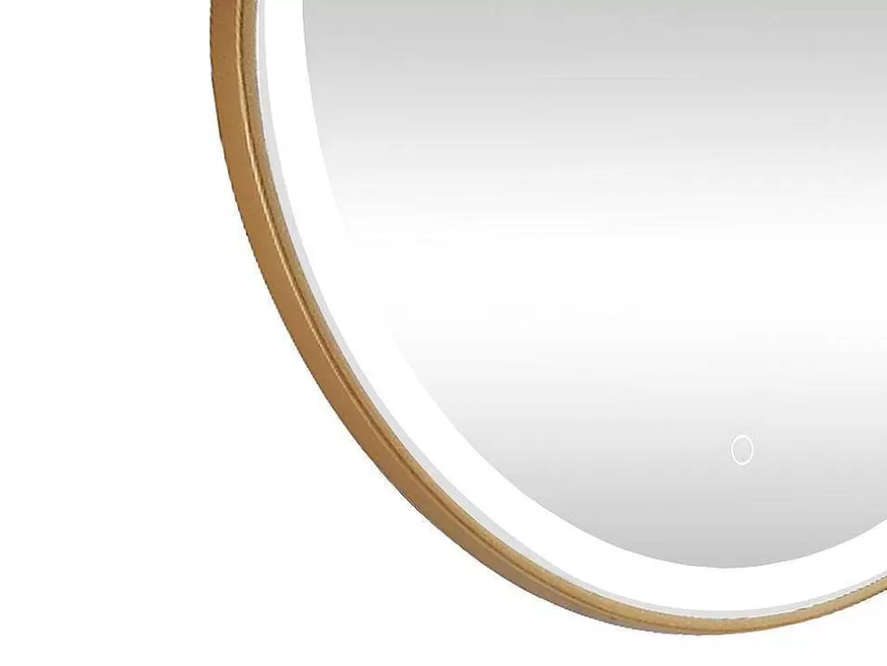 OZAIA Espelho De Casa De Banho Luminoso Redondo Dourado Com Leds D80 Cm - Numea* Acessórios De Casa De Banho