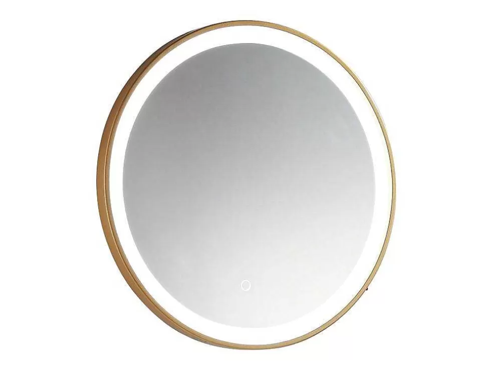 OZAIA Espelho De Casa De Banho Luminoso Redondo Dourado Com Leds D80 Cm - Numea* Acessórios De Casa De Banho