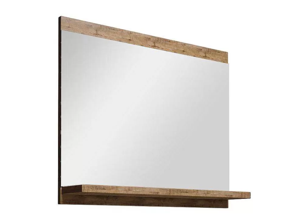 OZAIA Espelho De Casa De Banho Retangular Com Prateleira De Arrumação Cor Natural Clara 60 X 50 Cm - Claudia* Acessórios De Casa De Banho