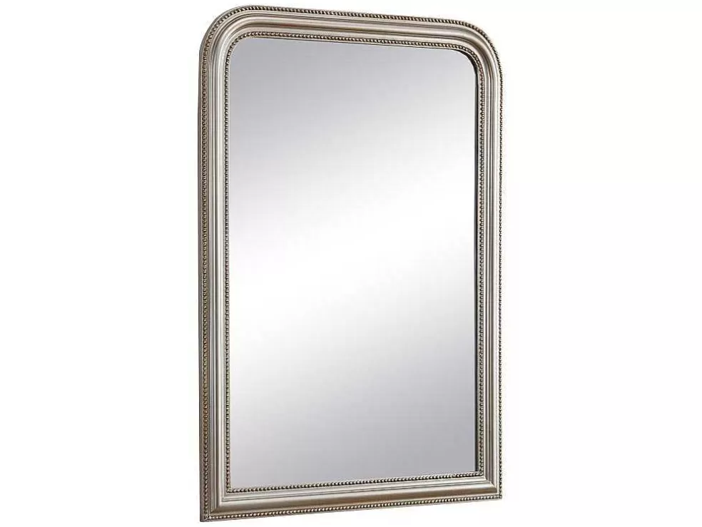OZAIA Espelho Estilo Vintage Em Madeira De Paulownia C. 80 X A. 110 Cm Cor Champanhe - Heloise* Promoções Decoração