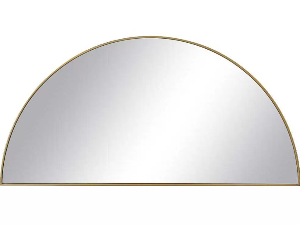 OZAIA Espelho Semicirculo Design Em Metal C50 X A100 Cm Dourado - Gavra* Promoções Decoração