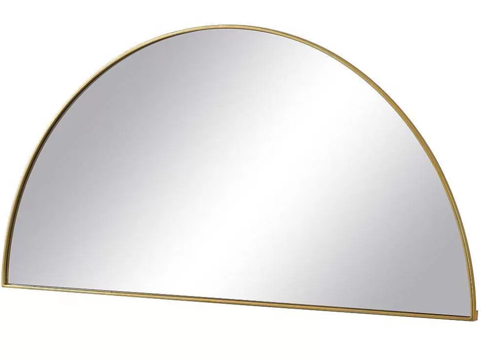 OZAIA Espelho Semicirculo Design Em Metal C50 X A100 Cm Dourado - Gavra* Promoções Decoração