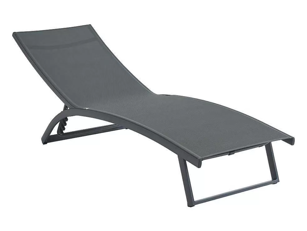 MYLIA Espreguiçadeira Com Varias Posicoes Aluminio E Têxtileno Antracite - Saranda De * Espreguiçadeira