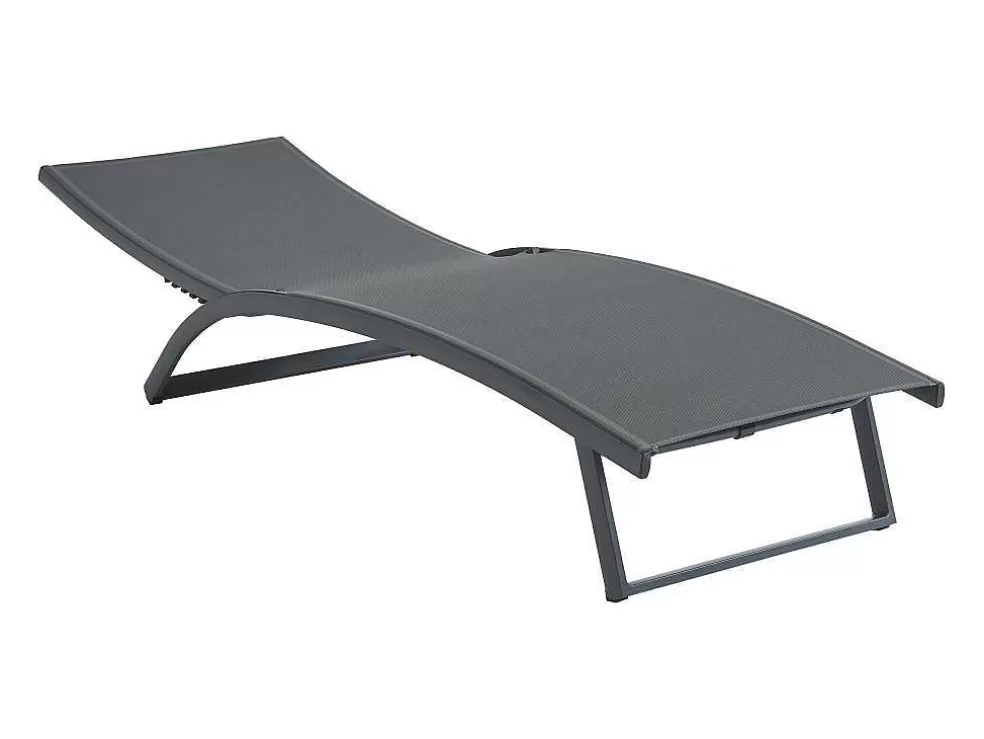 MYLIA Espreguiçadeira Com Varias Posicoes Aluminio E Têxtileno Antracite - Saranda De * Espreguiçadeira