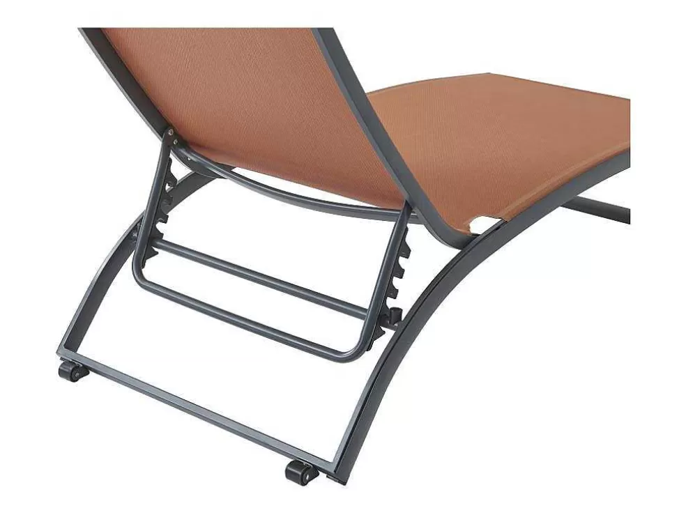MYLIA Espreguiçadeira Com Varias Posicoes Aluminio E Têxtileno Terracota - Saranda De * Espreguiçadeira