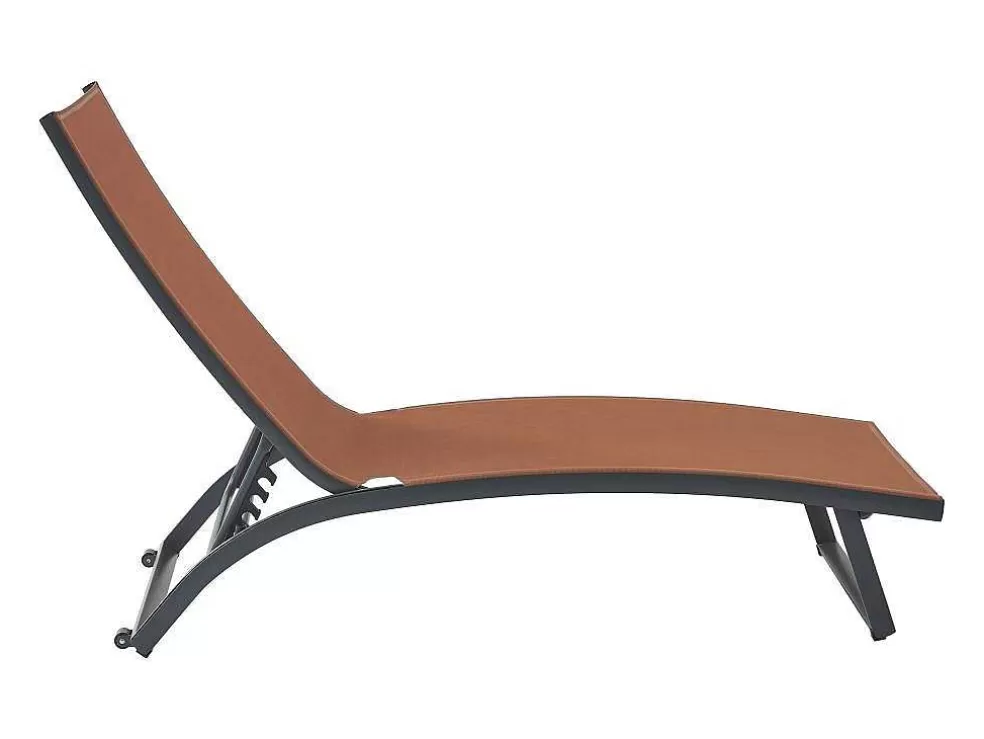 MYLIA Espreguiçadeira Com Varias Posicoes Aluminio E Têxtileno Terracota - Saranda De * Espreguiçadeira