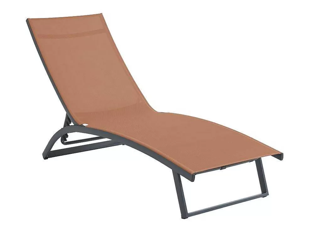 MYLIA Espreguiçadeira Com Varias Posicoes Aluminio E Têxtileno Terracota - Saranda De * Espreguiçadeira