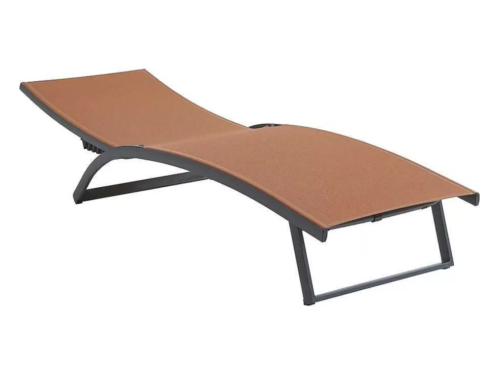 MYLIA Espreguiçadeira Com Varias Posicoes Aluminio E Têxtileno Terracota - Saranda De * Espreguiçadeira