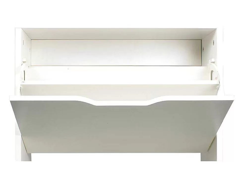 Frankystar Estante Branca De 2 Prateleiras Com Pés Em Madeira De Pinho Da Nordic Design* Sapateira