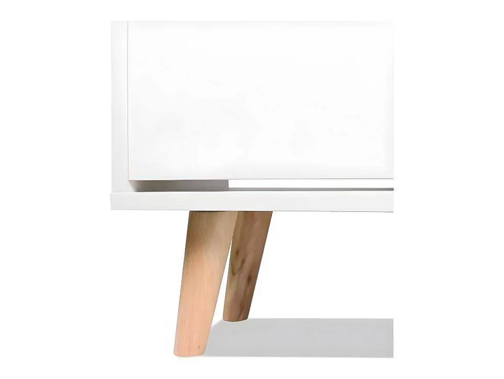 Frankystar Estante Branca De 2 Prateleiras Com Pés Em Madeira De Pinho Da Nordic Design* Sapateira