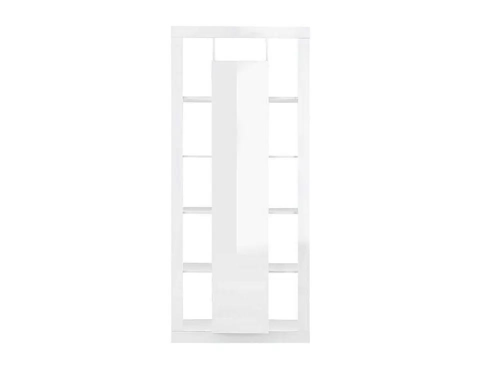 Vente-unique Estante Com 1 Porta E 11 Nichos Lacada A Branco - Balka* Biblioteca, Vitrina, Estante