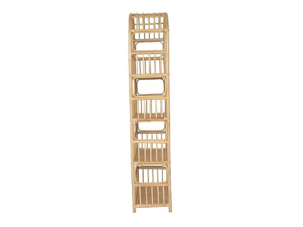 Vente-unique Estante Com 4 Prateleiras Em Rotim Cor Natural - Irisou* Biblioteca, Vitrina, Estante