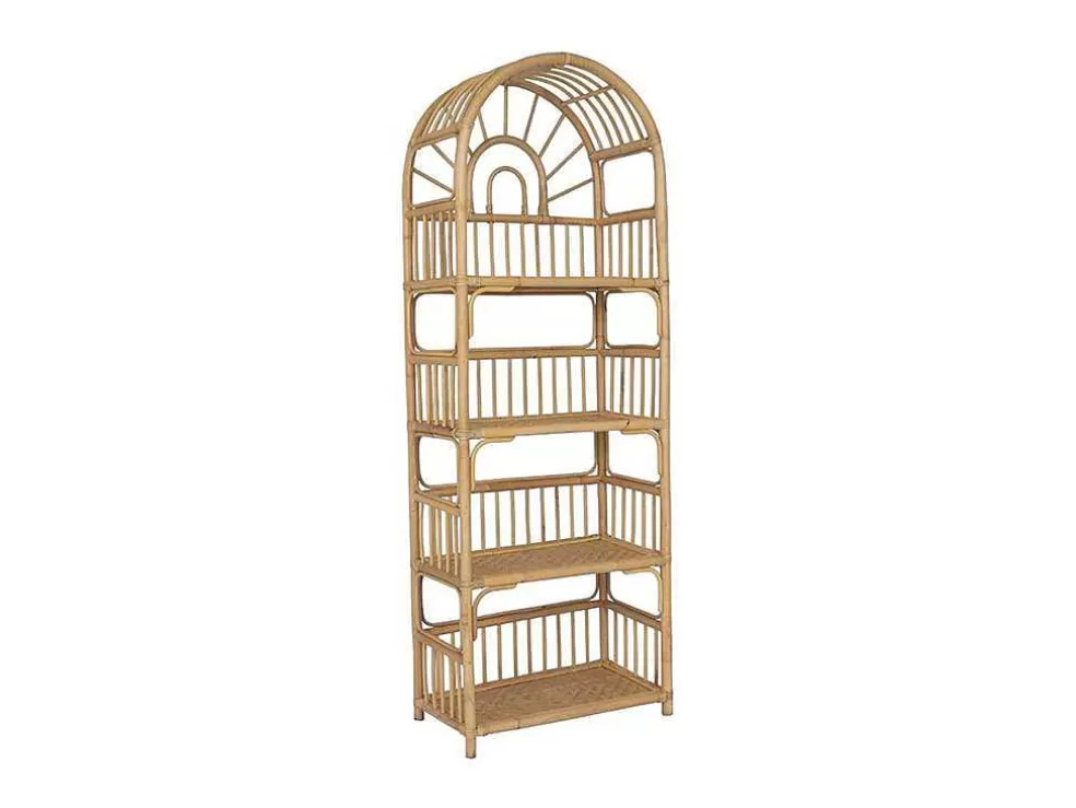 Vente-unique Estante Com 4 Prateleiras Em Rotim Cor Natural - Irisou* Biblioteca, Vitrina, Estante