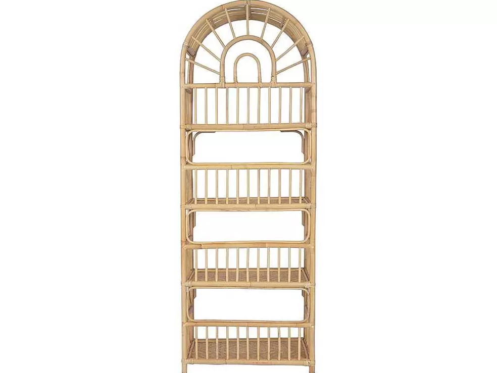 Vente-unique Estante Com 4 Prateleiras Em Rotim Cor Natural - Irisou* Biblioteca, Vitrina, Estante