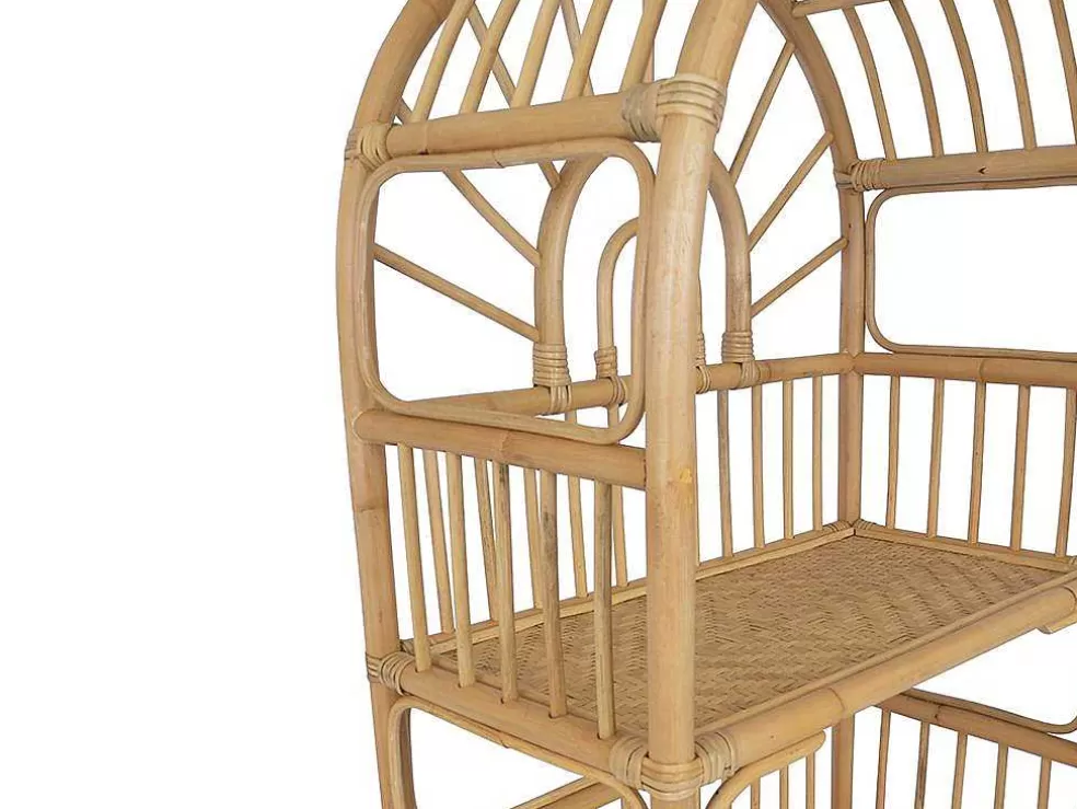 Vente-unique Estante Com 4 Prateleiras Em Rotim Cor Natural - Irisou* Biblioteca, Vitrina, Estante