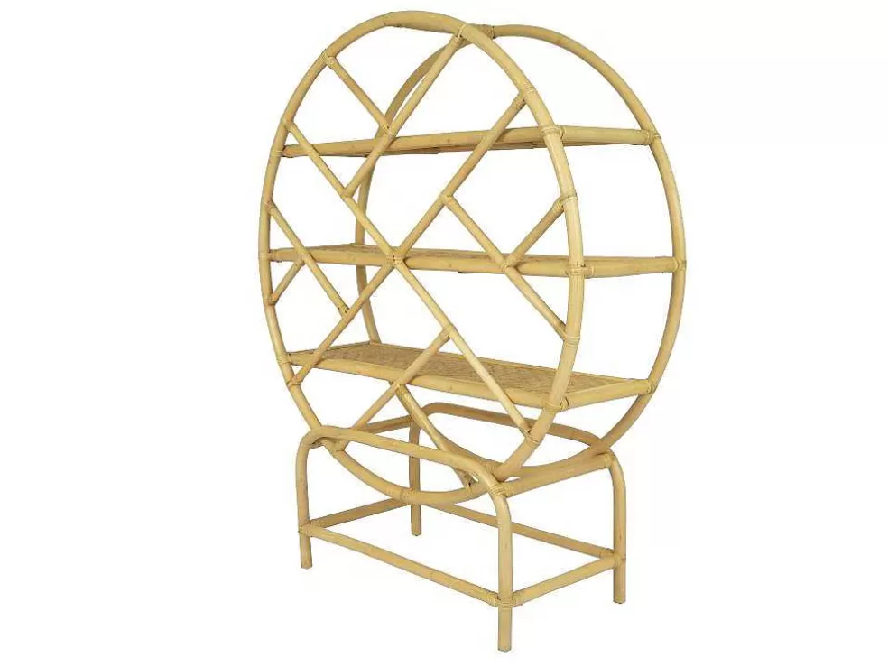 Vente-unique Estante Com 3 Prateleiras Em Rotim E Bambu Cor Natural - Setha* Biblioteca, Vitrina, Estante