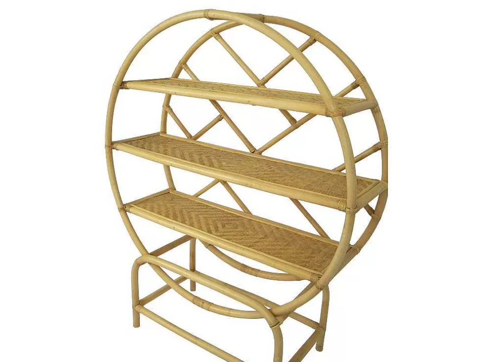 Vente-unique Estante Com 3 Prateleiras Em Rotim E Bambu Cor Natural - Setha* Biblioteca, Vitrina, Estante