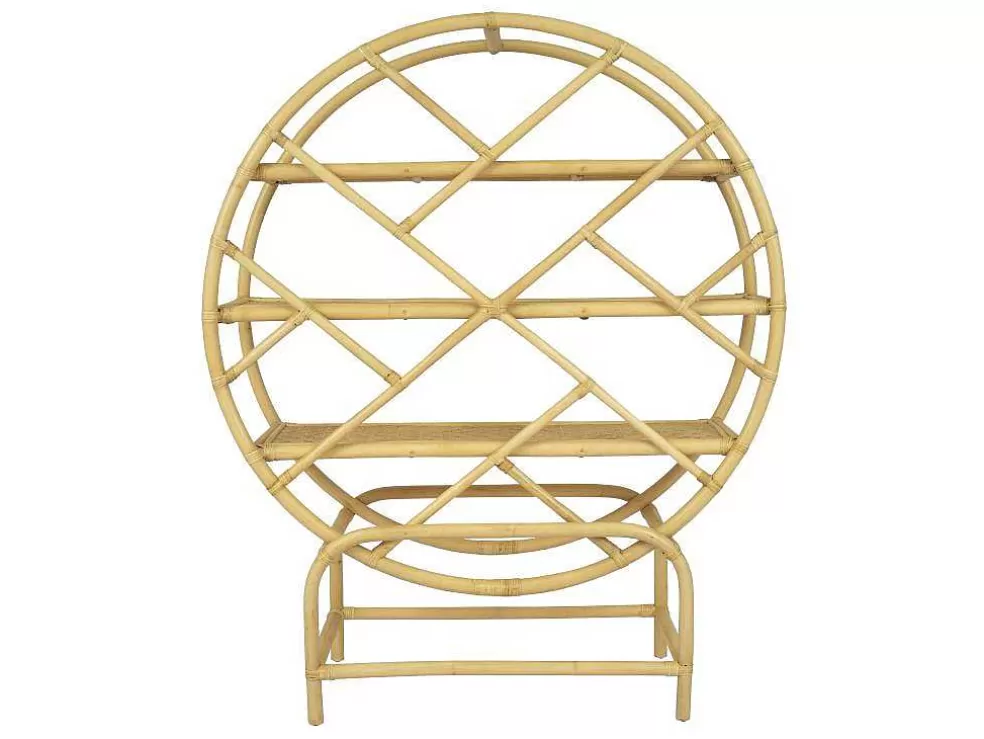 Vente-unique Estante Com 3 Prateleiras Em Rotim E Bambu Cor Natural - Setha* Biblioteca, Vitrina, Estante