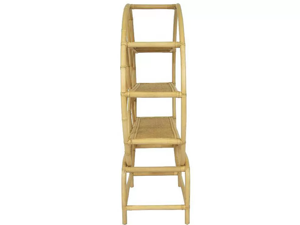 Vente-unique Estante Com 3 Prateleiras Em Rotim E Bambu Cor Natural - Setha* Biblioteca, Vitrina, Estante