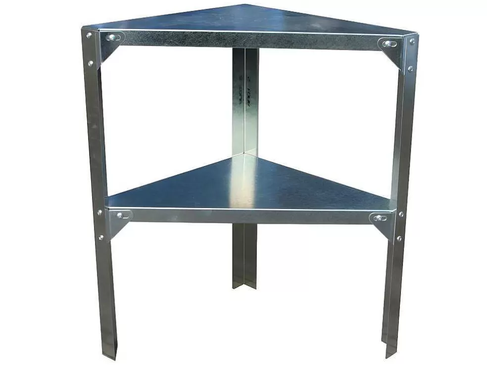 Vente-unique Estante De Canto Em Zinco Para Abrigo De Jardim De C42 X L42 X A65 Cm - Zae* Armazenamento De Jardim