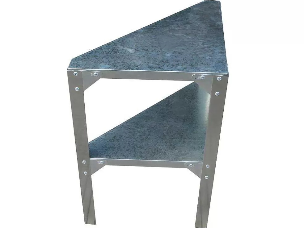 Vente-unique Estante De Canto Em Zinco Para Abrigo De Jardim De C42 X L42 X A65 Cm - Zae* Armazenamento De Jardim