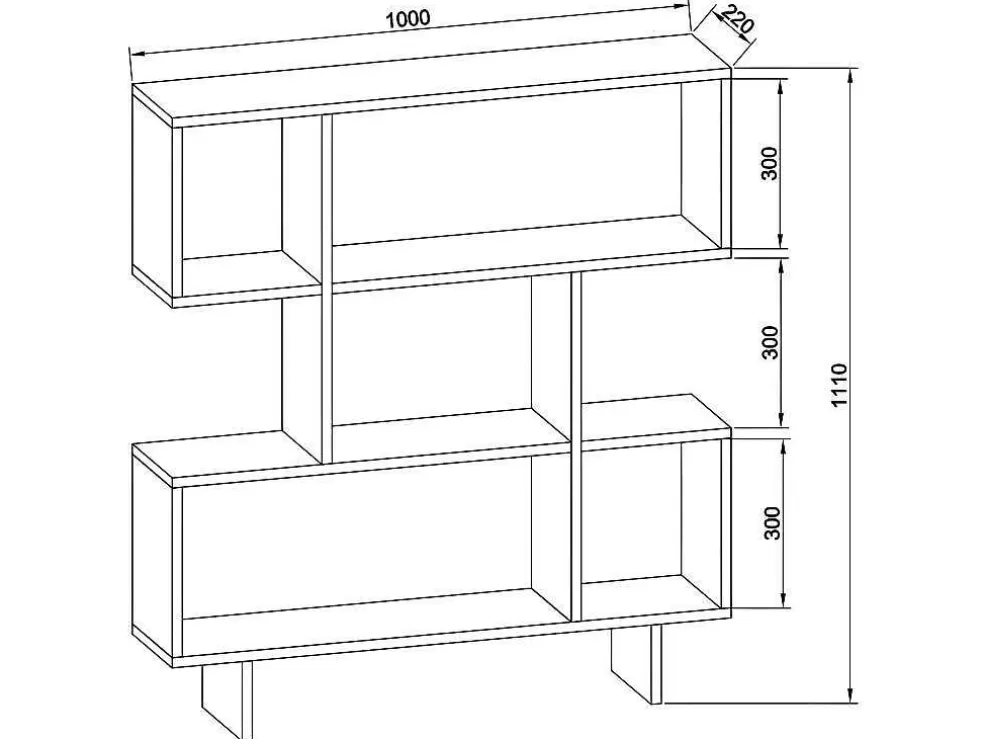 Homemania Estante Hera, Branco, 100X22X111 Cm, Epikasa* Biblioteca, Vitrina, Estante