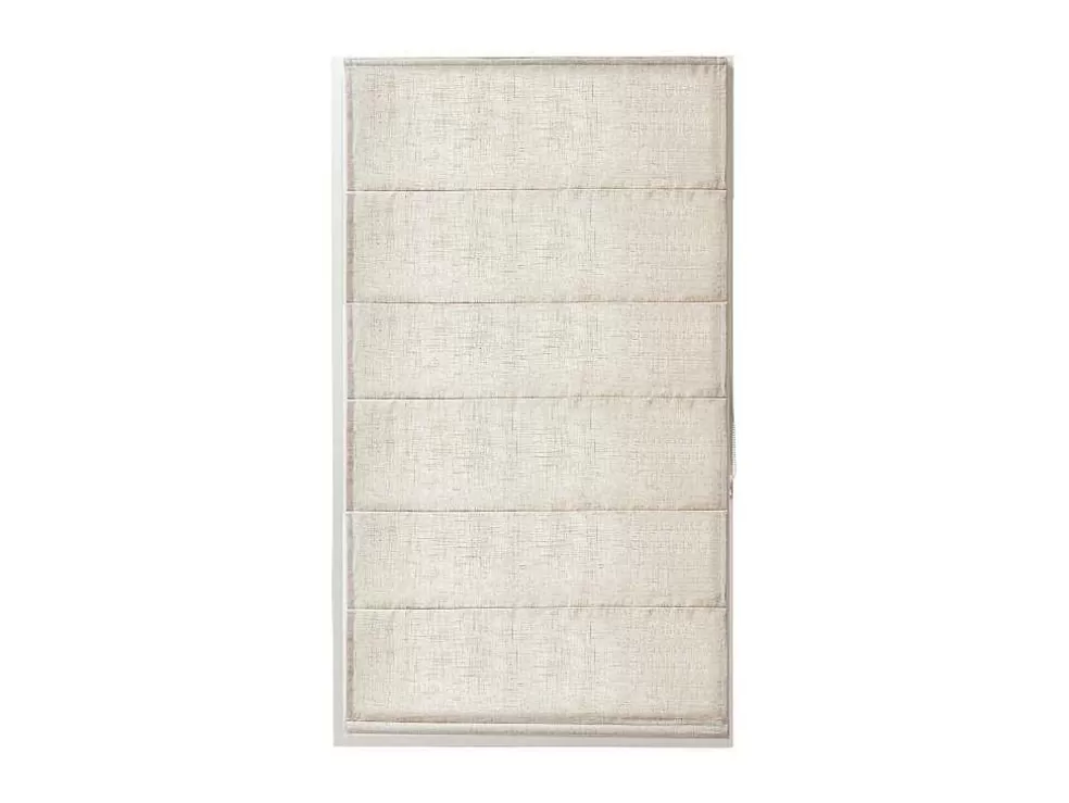 OZAIA Estore De Barco Em Poliester E Linho - 90 X 180 Cm - Bege Mesclado - Dalini* Persianas De Interior