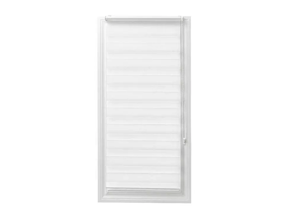Vente-unique Estore Enrolador Dia/Noite Em Poliester - 60 X 180 Cm - Branco - Barili* Persianas De Interior
