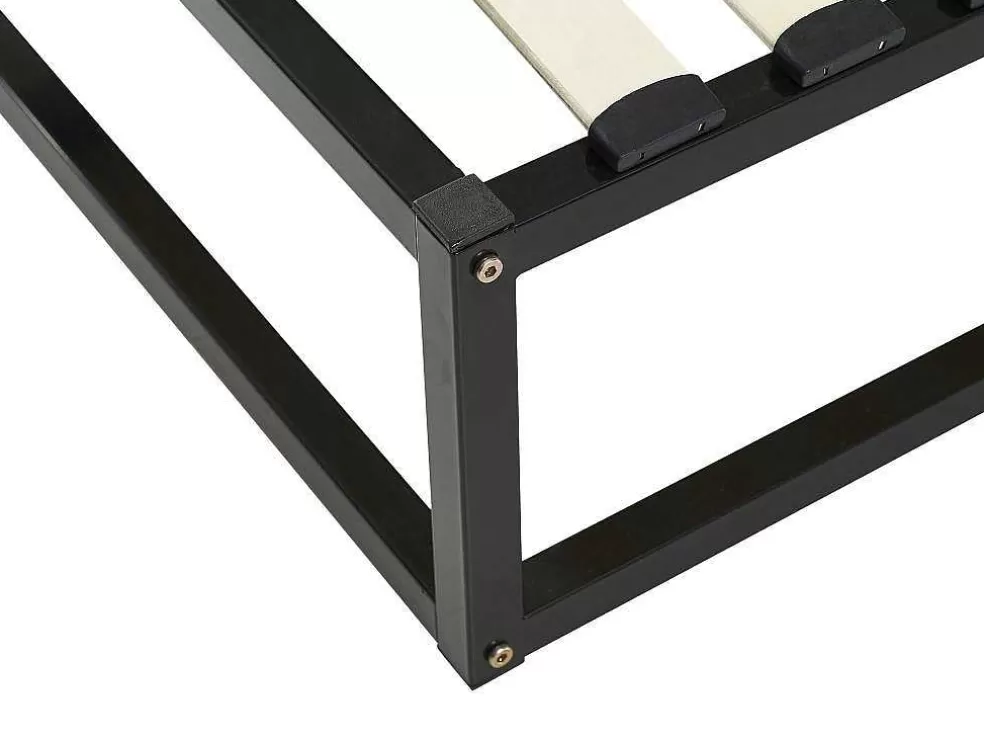 Ysmée Estrado Com Estrutura De Ripas Em Metal 140X190 Cm, 2X19 Ripas Preto - Rammus Da Ysmee* Sommier