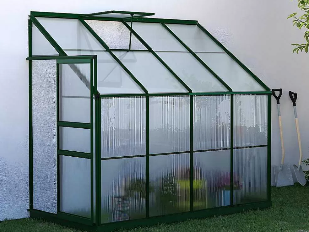 EXPERTLAND Estufa De Jardim Com Apoio De Parede Em Policarbonato De 2.9 M Zenais Com Base* Estufas De Jardim