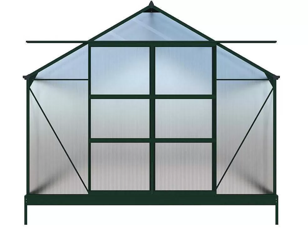 EXPERTLAND Estufa De Jardim Em Policarbonato De 16,8 M Com Base - Ixora* Estufas De Jardim
