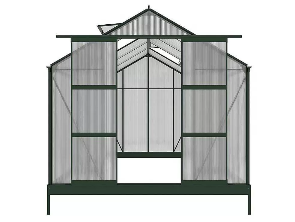 EXPERTLAND Estufa De Jardim Em Policarbonato De 9 M Corolle Ii Com Base - Verde* Estufas De Jardim