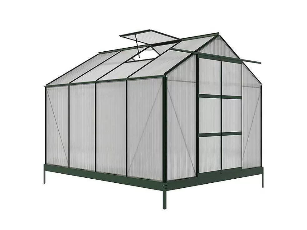 EXPERTLAND Estufa De Jardim Em Policarbonato De 7.5 M Greenea Ii Com Base* Estufas De Jardim