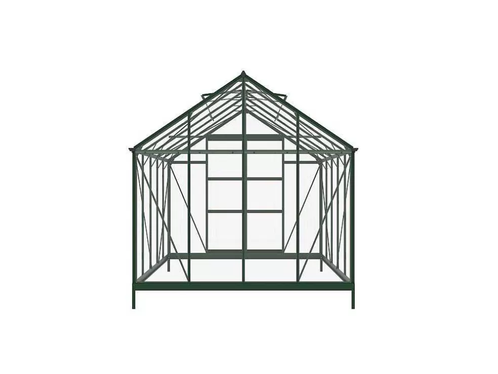 EXPERTLAND Estufa De Jardim Em Vidro Temperado 4 Mm Verde Kit De Ancoragem 9 M - Oteria* Estufas De Jardim