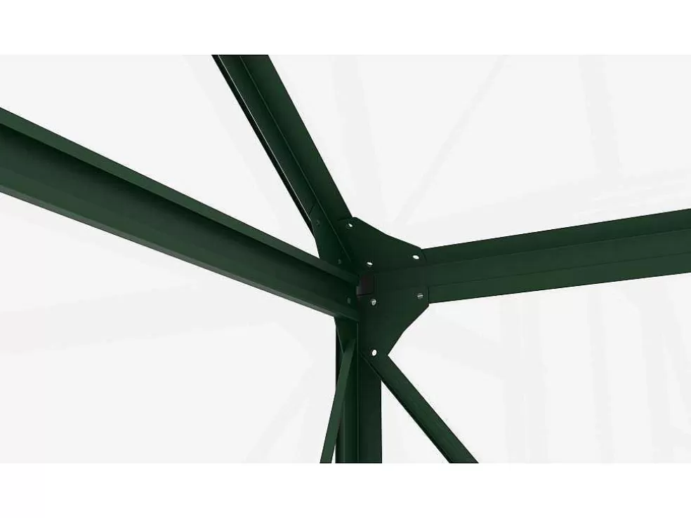 EXPERTLAND Estufa De Jardim Em Vidro Temperado 4 Mm Verde Kit De Ancoragem 9 M - Oteria* Estufas De Jardim