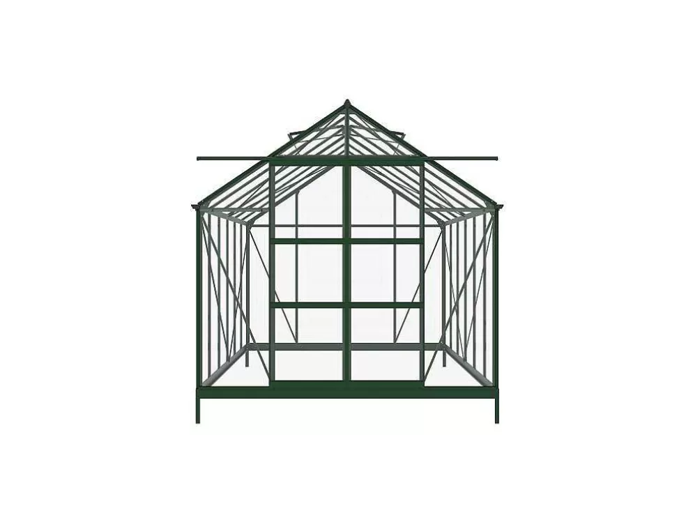 EXPERTLAND Estufa De Jardim Em Vidro Temperado 4 Mm Verde Kit De Ancoragem 9 M - Oteria* Estufas De Jardim