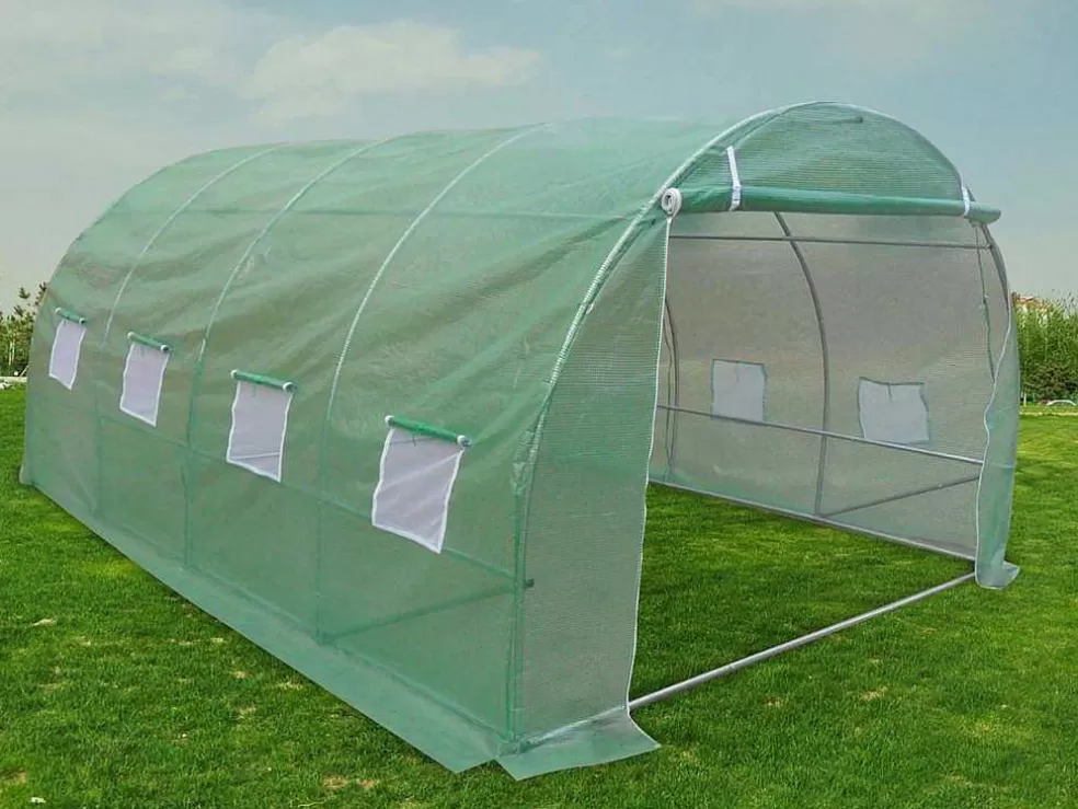 EXPERTLAND Estufa Em Tunel Ipomea 12M - Comp.400 X Larg.300 X Alt.200 Cm* Estufas De Jardim