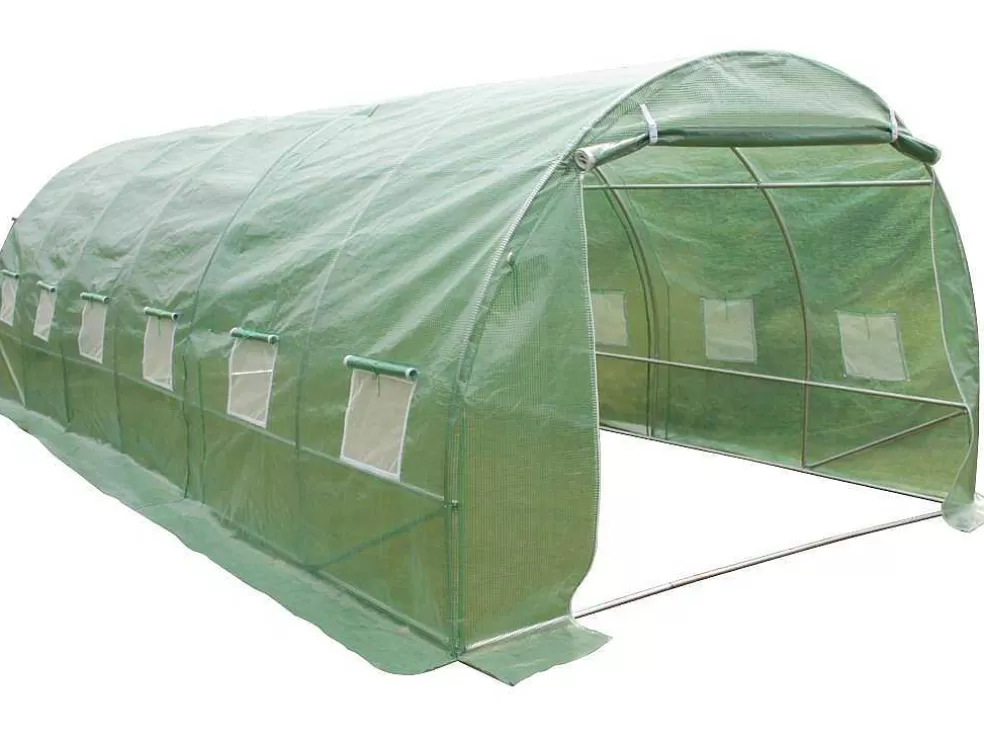 EXPERTLAND Estufa Em Tunel Ipomea 18M - Comp.600 X Larg.300 X Alt.200 Cm* Estufas De Jardim