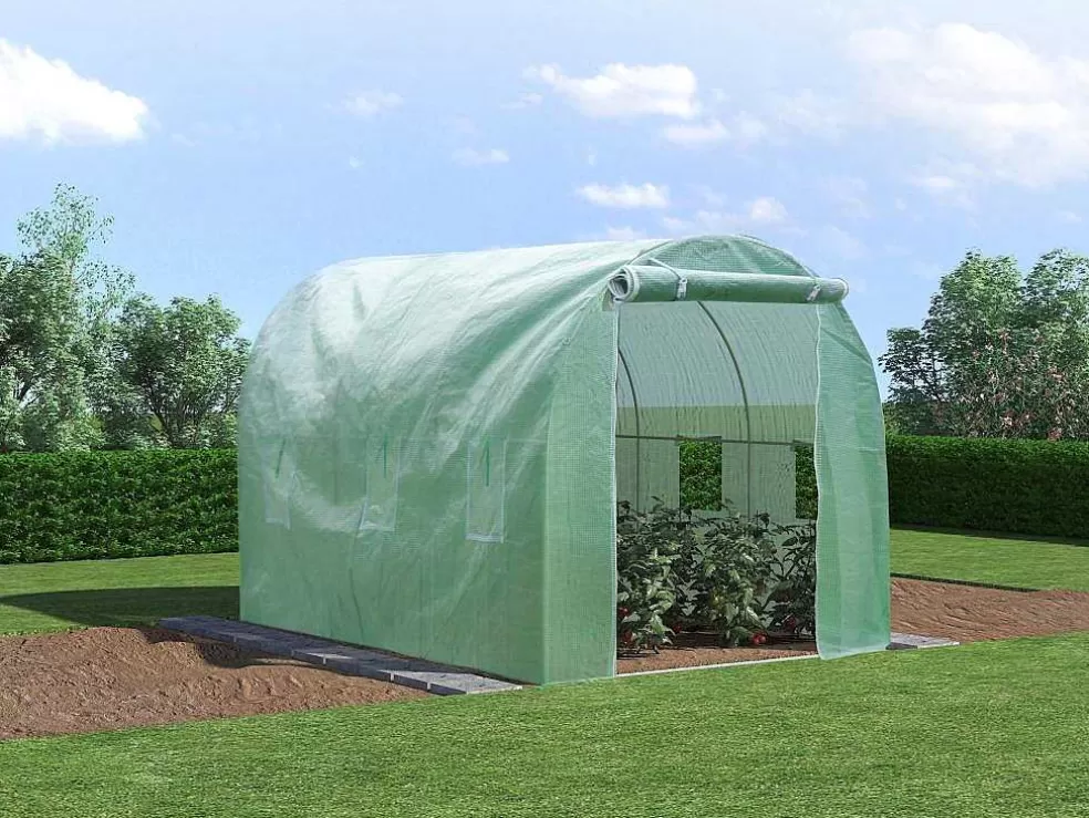 EXPERTLAND Estufa Em Tunel Ipomea 6M - Comp.300 X Larg.200 X Alt.200 Cm* Estufas De Jardim