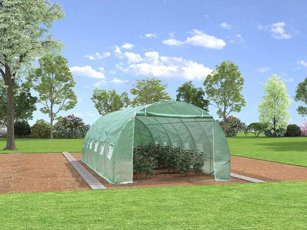 EXPERTLAND Estufa Em Tunel Ipomea 18M - Comp.600 X Larg.300 X Alt.200 Cm* Estufas De Jardim