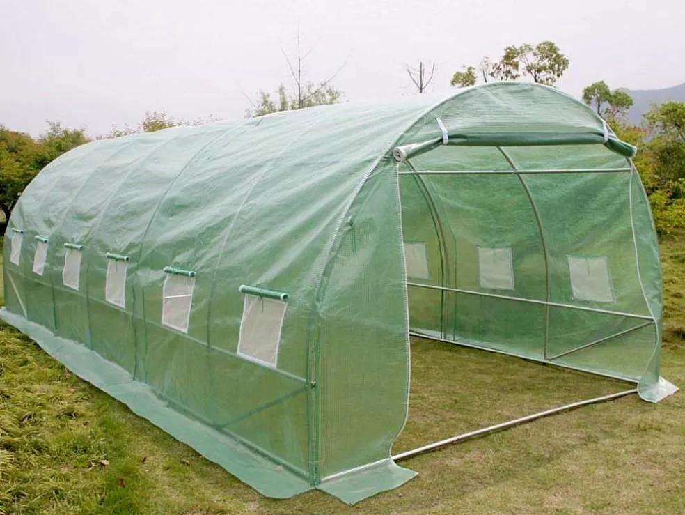 EXPERTLAND Estufa Em Tunel Ipomea 18M - Comp.600 X Larg.300 X Alt.200 Cm* Estufas De Jardim
