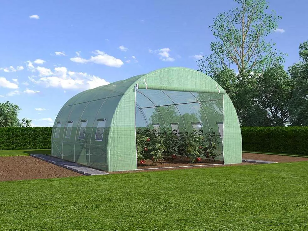 EXPERTLAND Estufa Em Tunel Ipomea 12M - Comp.400 X Larg.300 X Alt.200 Cm* Estufas De Jardim