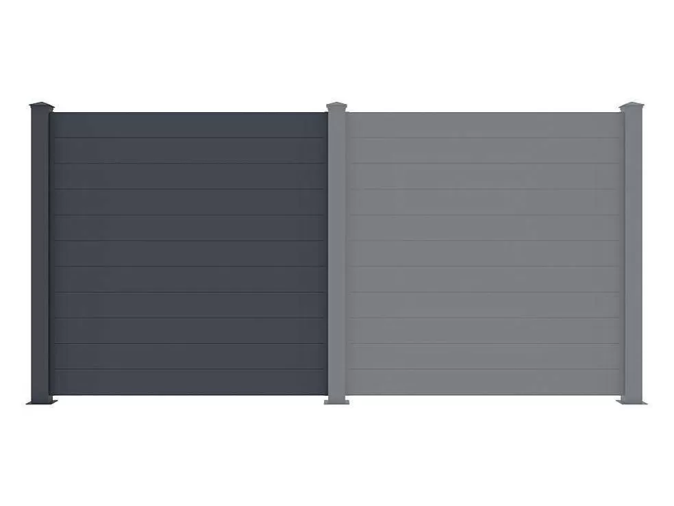 EXPERTLAND Extensao De Cerca De Pousar A182 X L178,3 Cm Aluminio Antracite - Otavio* Canico E Cerca
