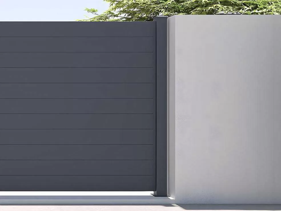 EXPERTLAND Extensao De Cerca De Pousar A182 X L178,3 Cm Aluminio Antracite - Otavio* Canico E Cerca