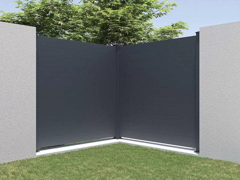 EXPERTLAND Extensao De Cerca De Pousar A182 X L178,3 Cm Aluminio Antracite - Otavio* Canico E Cerca
