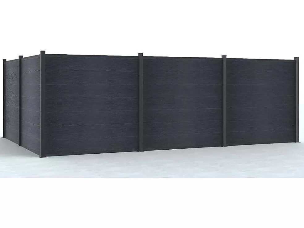 EXPERTLAND Extensao De Painel De Vedacao Em Composito Para Enterrar No Chao Enola A.180 Cm - Antracite* Canico E Cerca