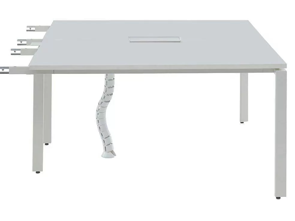 Workēa Extensao Para Mesa De Escritório De 2 Péssoas Branco C140 Cm - Downtown* Mobiliário De Escritório