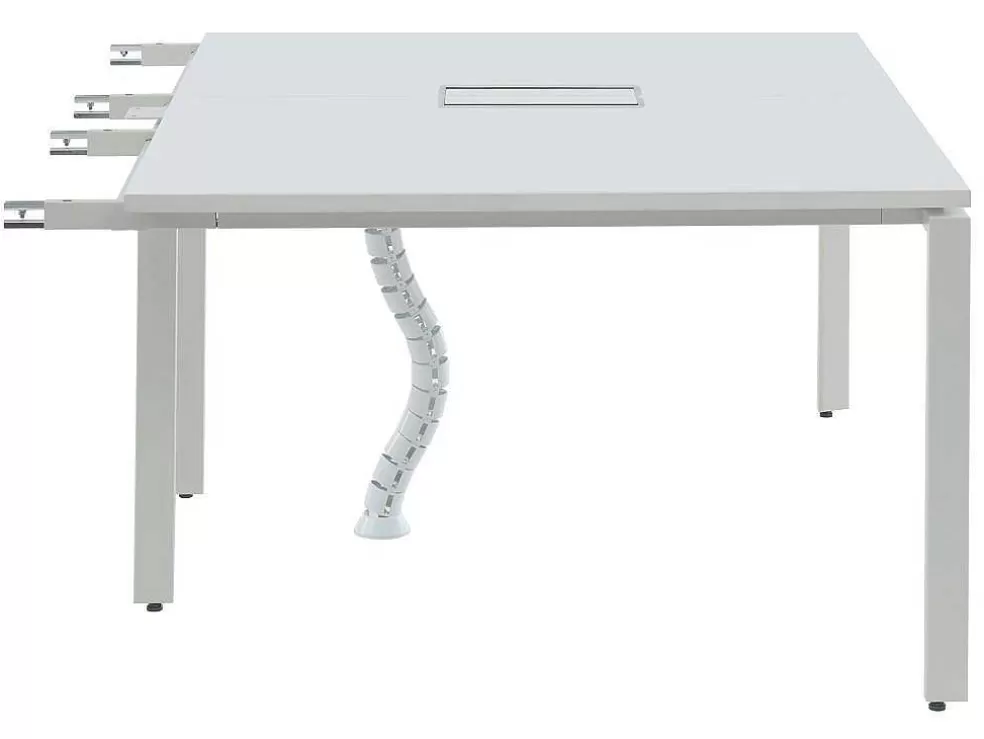 Workēa Extensao Para Mesa De Escritório De 2 Péssoas Branco C120 Cm - Downtown* Mobiliário De Escritório