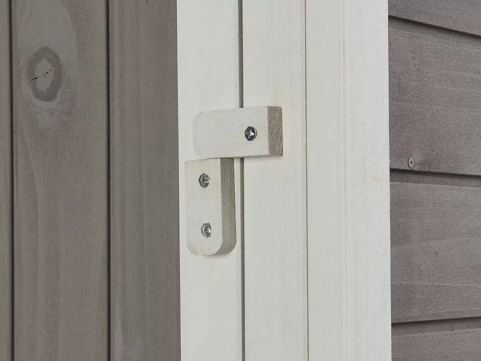 Vente-unique Galinheiro De Madeira Com Cercado, Para 10 Galinhas, C266 X L174 X A205 Cm Branco - Feras* Acessórios Para Animais De Estimação