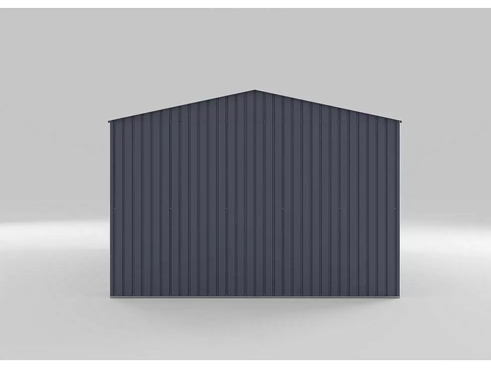 EXPERTLAND Garagem Em Aco Galvanizado Com Porta De Enrolar Cinza 19,5 M - Octou* Garagem